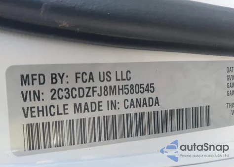 2021 Dodge Challenger R/T Scat Pack from USA, damaged, VIN 2C3CDZFJ8MH580545